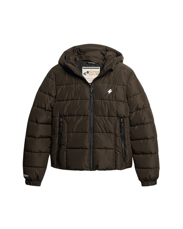 Superdry Superdry Prijelazna jakna 'Spirit'  tamno smeđa / bijela