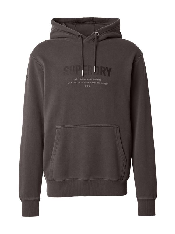 Superdry Superdry Sweater majica  siva / tamo siva / crna
