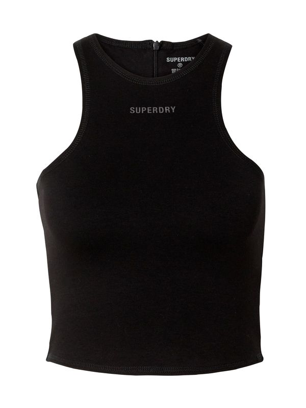 Superdry Superdry Top  svijetlosiva / crna