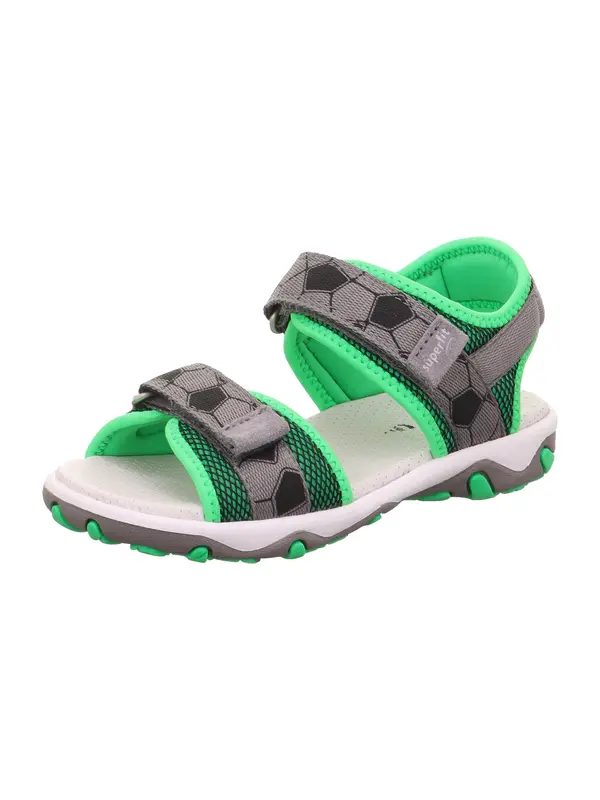 SUPERFIT SUPERFIT Otvorene cipele 'MIKE 3.0'  kameno siva / svijetlozelena / crna / bijela