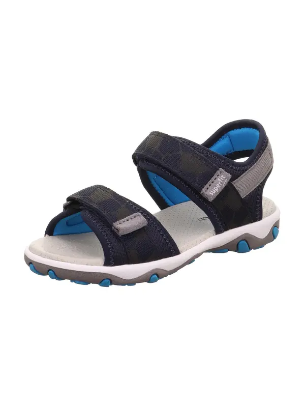 SUPERFIT SUPERFIT Otvorene cipele 'Mike 3.0'  morsko plava / siva / boja blata / bijela