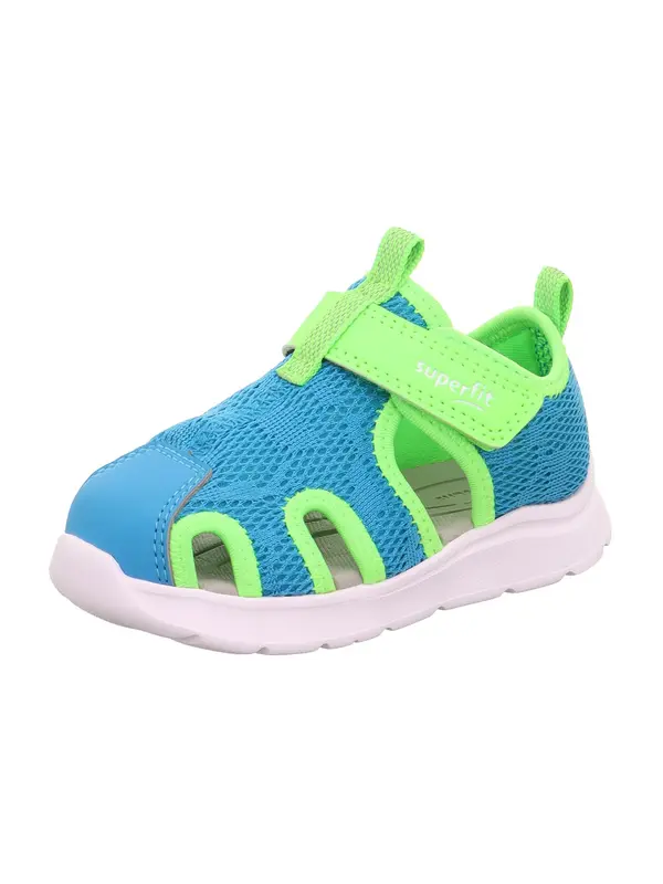 SUPERFIT SUPERFIT Otvorene cipele 'WAVE'  azur / jabuka / bijela