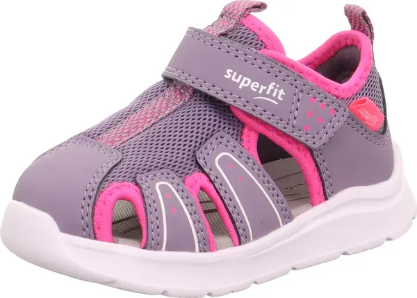 SUPERFIT SUPERFIT Otvorene cipele 'Wave'  tamno ljubičasta / svijetloroza / bijela
