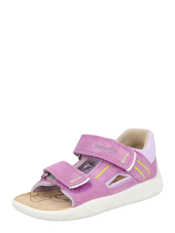 SUPERFIT SUPERFIT Sandale 'NINO'  limeta zelena / orhideja bijela