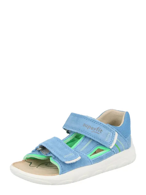SUPERFIT SUPERFIT Sandale 'NINO'  svijetloplava / neonsko zelena