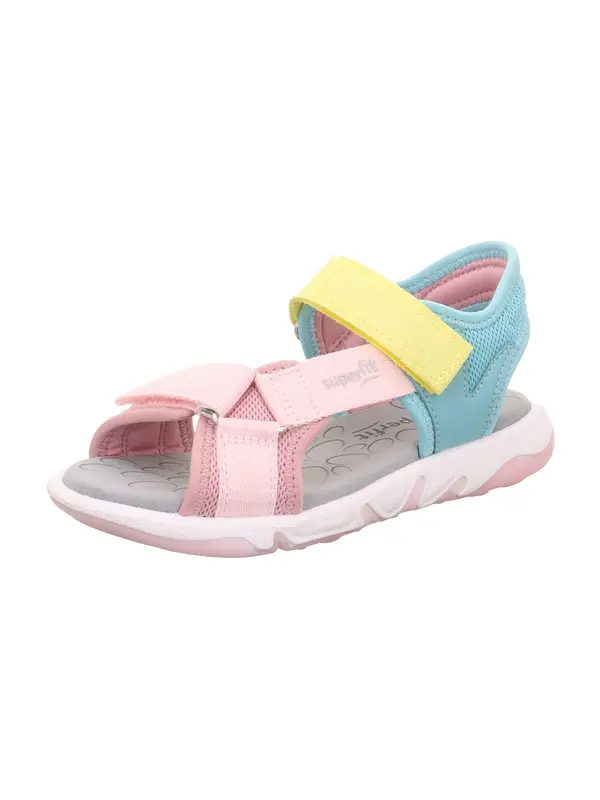 SUPERFIT SUPERFIT Sandale 'PEBBLES'  svijetloplava / žuta / siva / roza