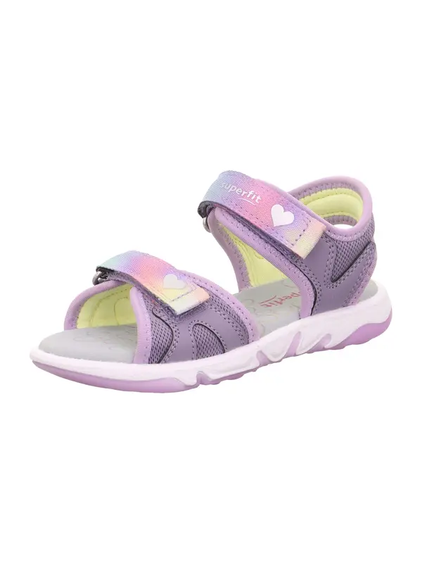 SUPERFIT SUPERFIT Sandale 'Pebbles'  žuta / ljubičasta / roza / srebro