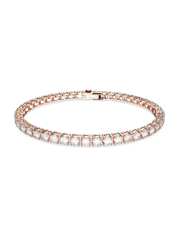 Swarovski Swarovski Narukvica 'Matrix'  rozo zlatna / bijela