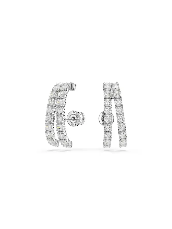 Swarovski Swarovski Naušnice 'Matrix'  srebro / bijela