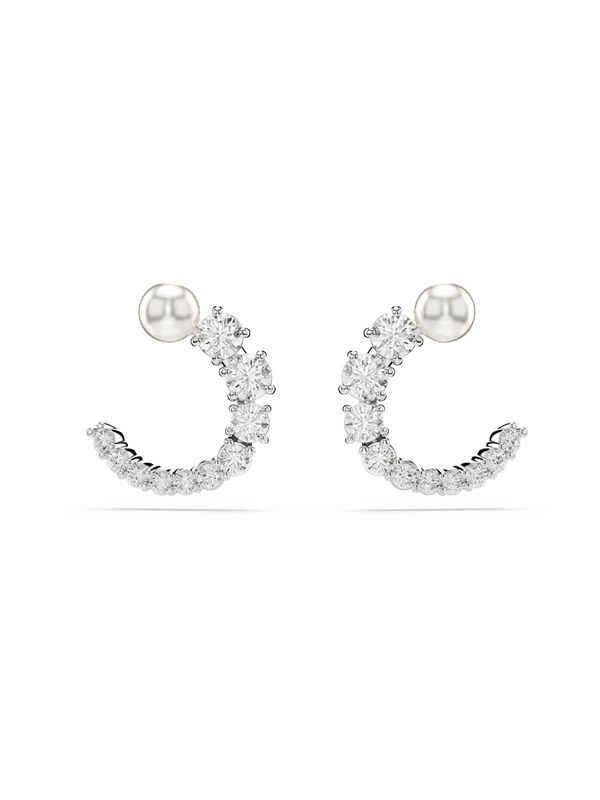Swarovski Swarovski Naušnice 'MATRIX'  srebro / bijela