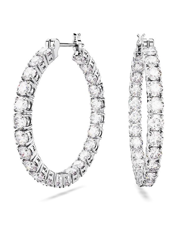 Swarovski Swarovski Naušnice 'Matrix'  srebro / prozirna