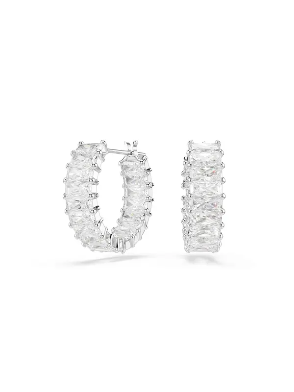 Swarovski Swarovski Naušnice 'Matrix'  srebro / prozirna