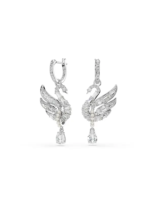 Swarovski Swarovski Naušnice 'Swan'  srebro