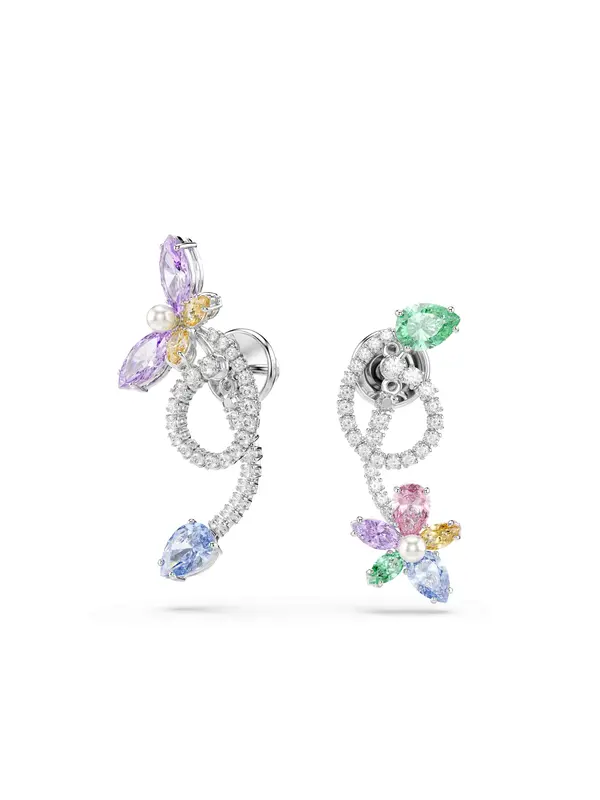 Swarovski Swarovski Naušnice  zelena / ljubičasta / srebro / prozirna