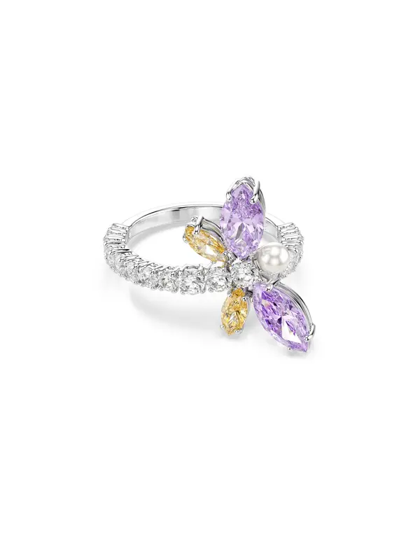 Swarovski Swarovski Prsten  žuta / ljubičasta / srebro / prozirna