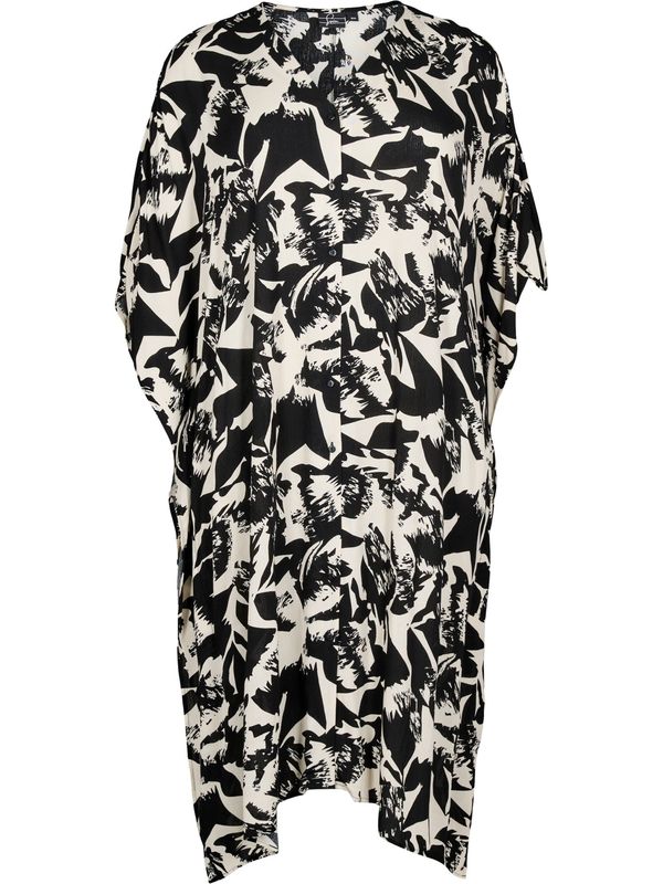 Swim by Zizzi Swim by Zizzi Haljina za plažu 'Slulu'  crna / prljavo bijela