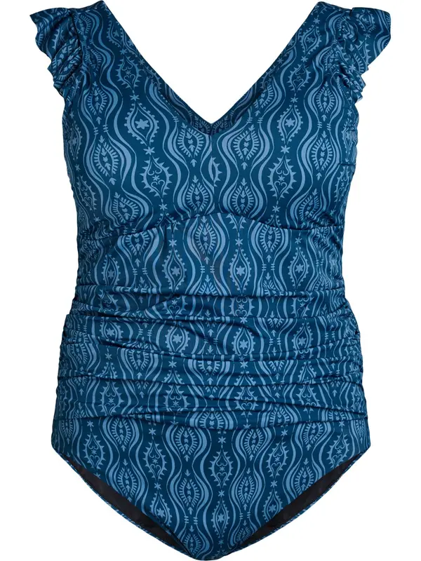 Swim by Zizzi Swim by Zizzi Jednodijelni kupaći kostim 'SGABBY'  azur / crno plava