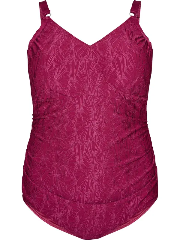Swim by Zizzi Swim by Zizzi Jednodijelni kupaći kostim 'Smikka'  crvena ljubičasta
