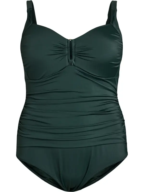 Swim by Zizzi Swim by Zizzi Jednodijelni kupaći kostim 'Stilde'  tamno zelena