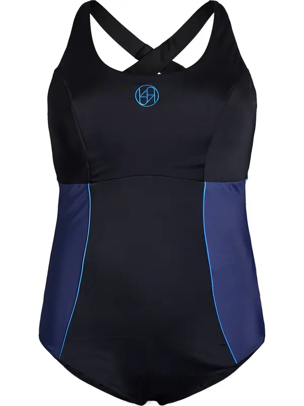 Swim by Zizzi Swim by Zizzi Sportski kupaći kostim 'SSPORT'  plava / azur / crna