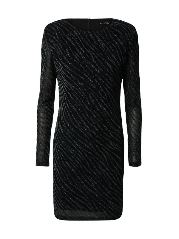 SWING SWING Haljina  crna / srebro