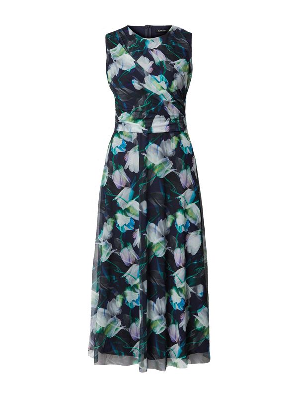 SWING SWING Haljina  noćno plava / svijetloplava / zelena / bijela