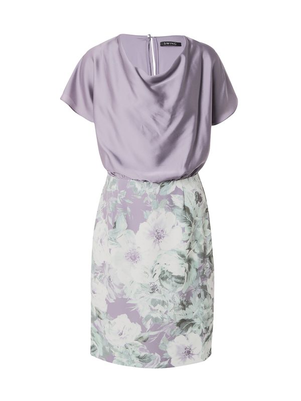 SWING SWING Haljina  zelena / pastelno zelena / lila / prljavo bijela