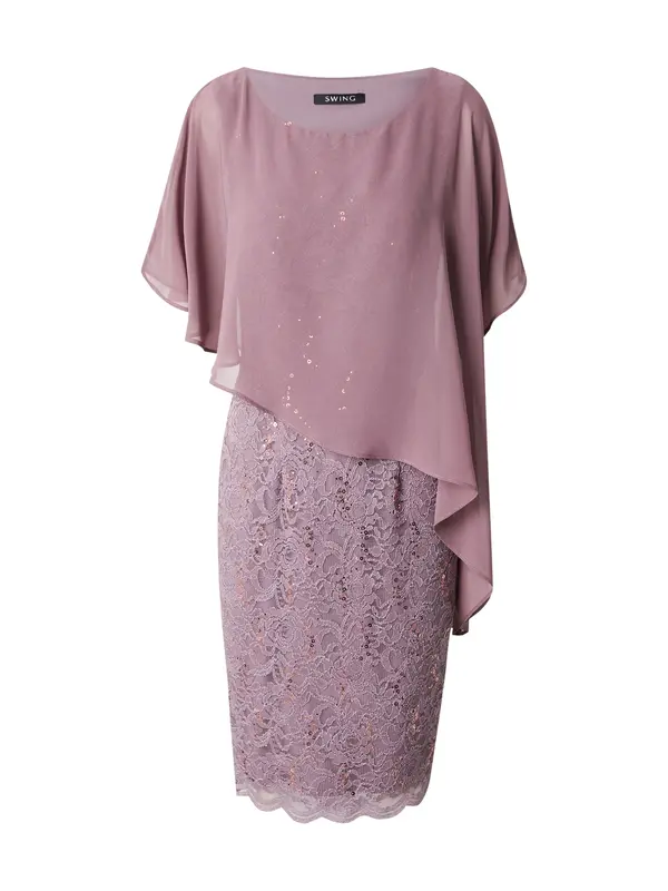 SWING SWING Koktel haljina  sivkasto ljubičasta (mauve)