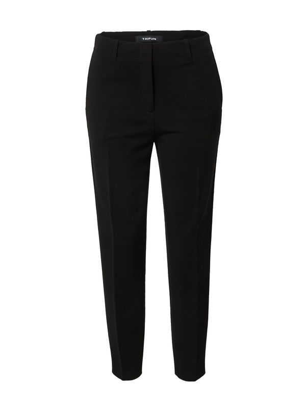 TAIFUN TAIFUN Hlače na crtu  crna