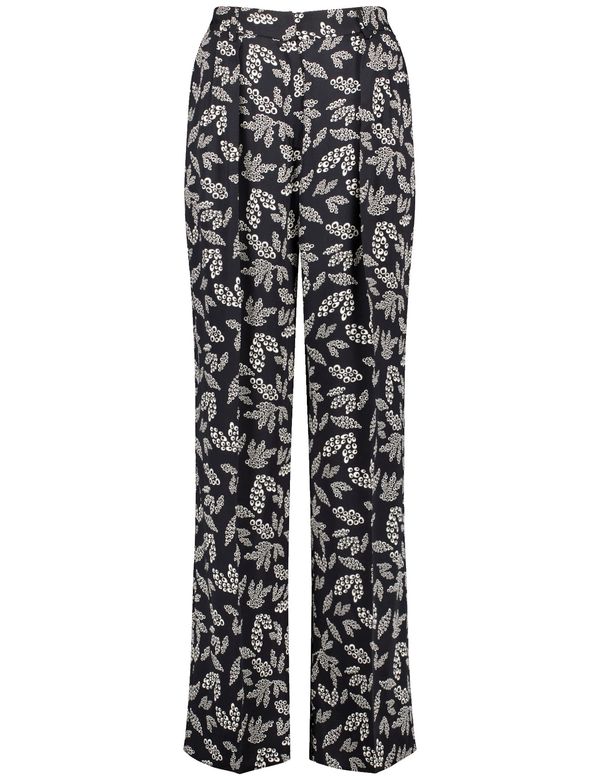 TAIFUN TAIFUN Hlače na crtu  crna / bijela