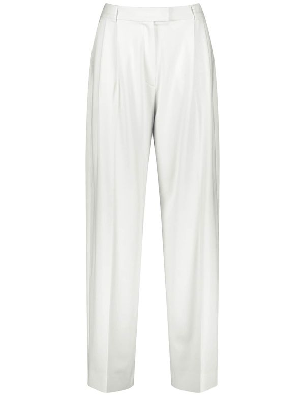 TAIFUN TAIFUN Hlače s naborima  prljavo bijela