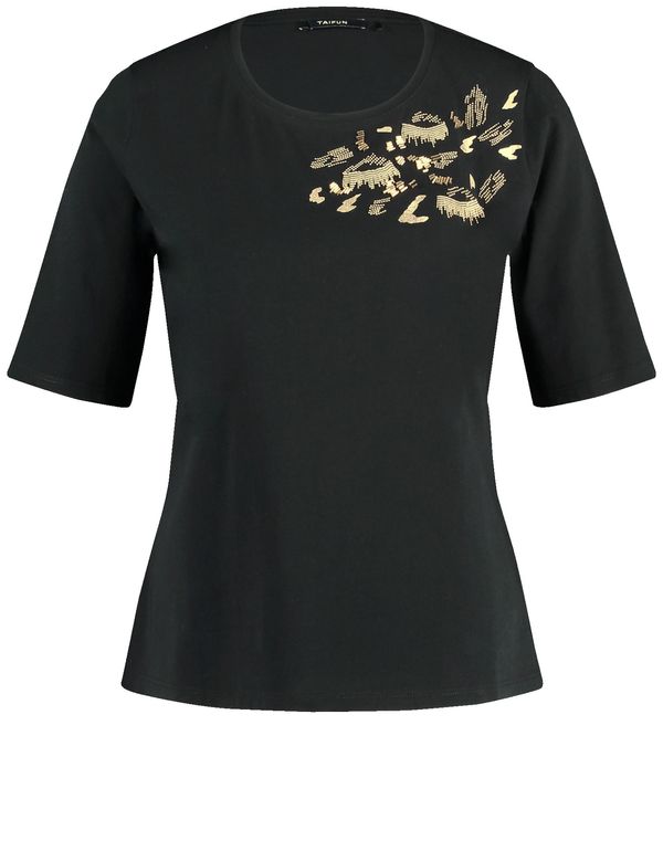 TAIFUN TAIFUN Majica  zlatna / crna