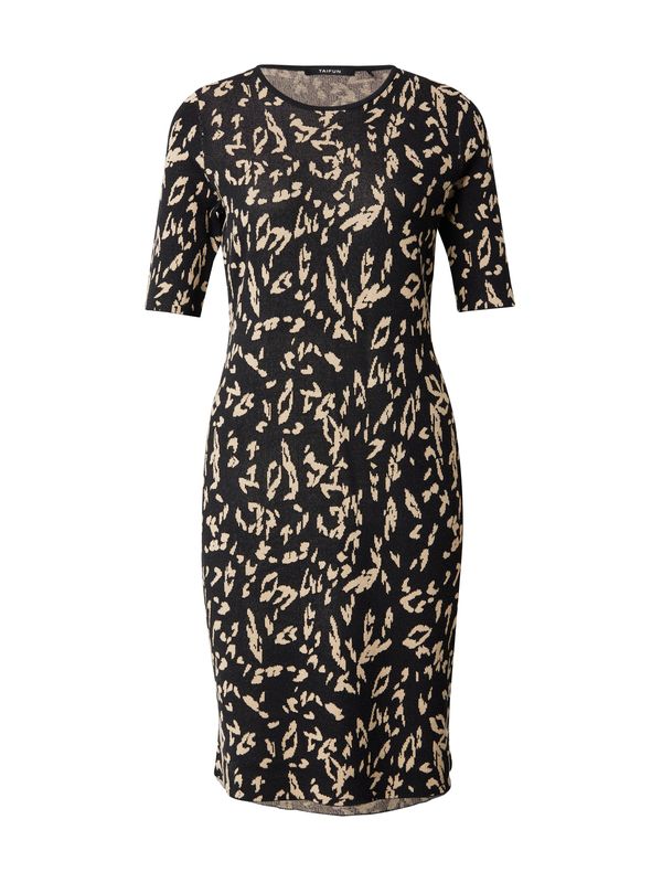 TAIFUN TAIFUN Pletena haljina  boja pijeska / crna