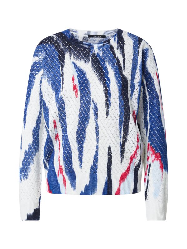 TAIFUN TAIFUN Pulover  noćno plava / crno plava / magenta / bijela