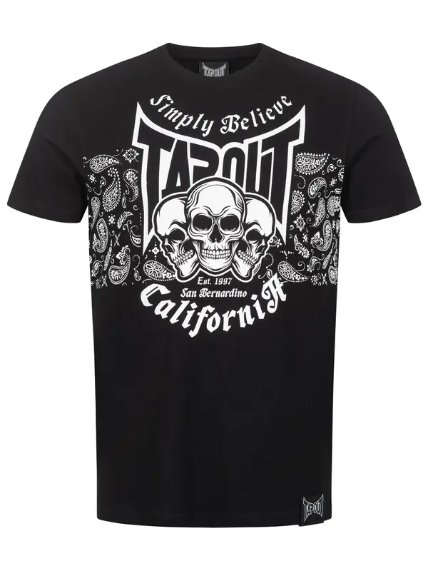 Tapout Tapout Majica 'Adelantos'  crna / bijela
