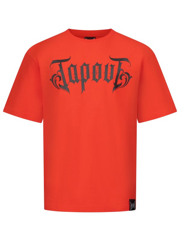 Tapout Tapout Majica 'SIMPLY BELIEVE'  antracit siva / crvena / svijetlocrvena