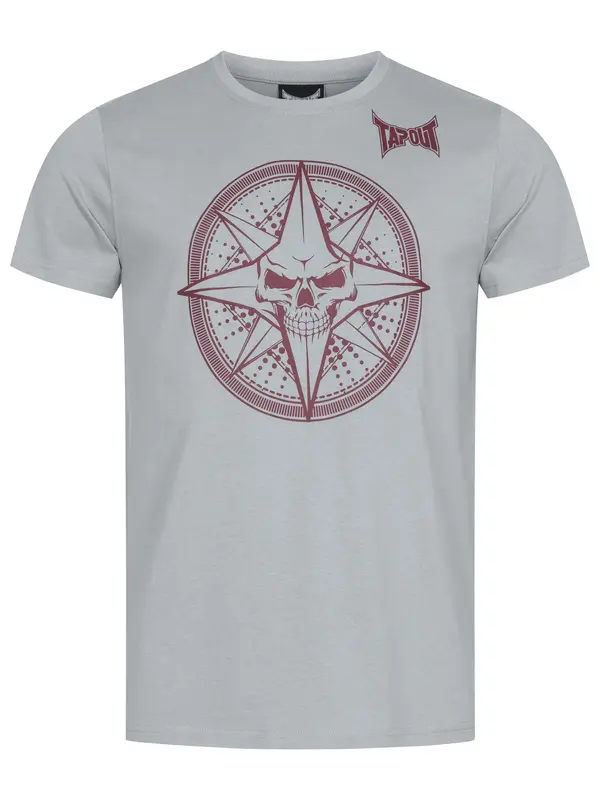 Tapout Tapout Majica 'Skrape'  siva melange / karmin crvena