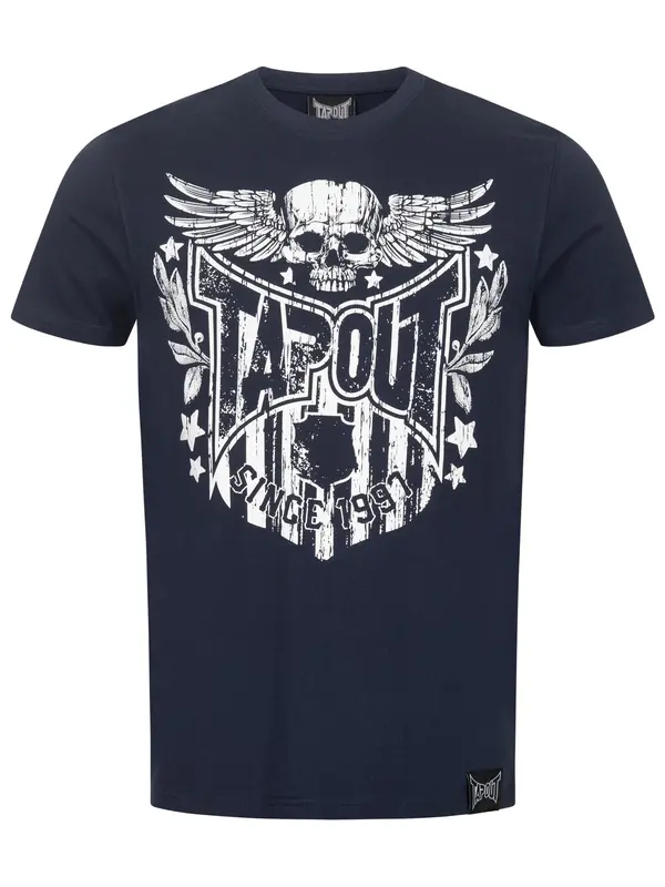 Tapout Tapout Majica 'Westlake'  mornarsko plava / bijela