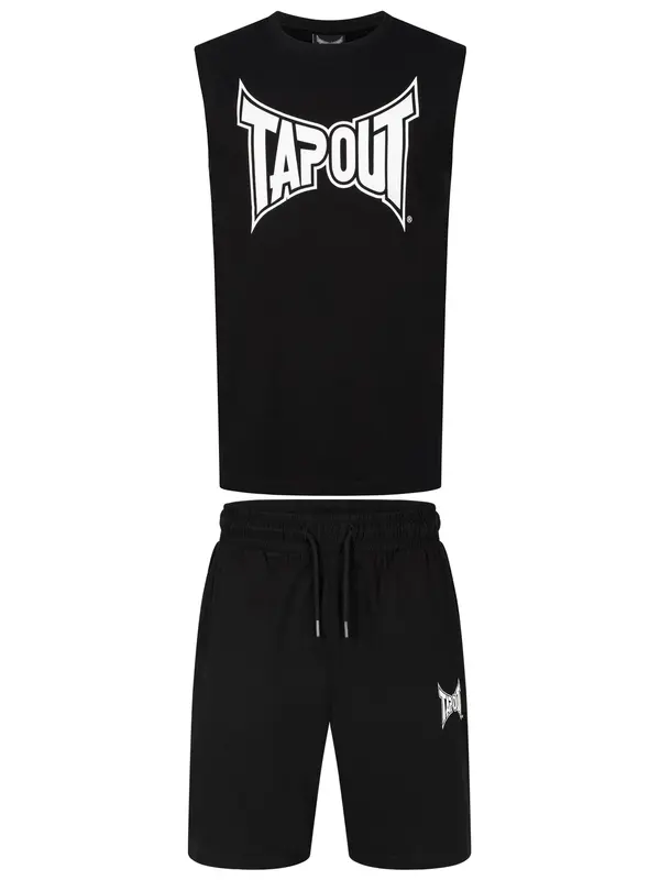 Tapout Tapout Odjeća za vježbanje 'Diego'  crna / bijela