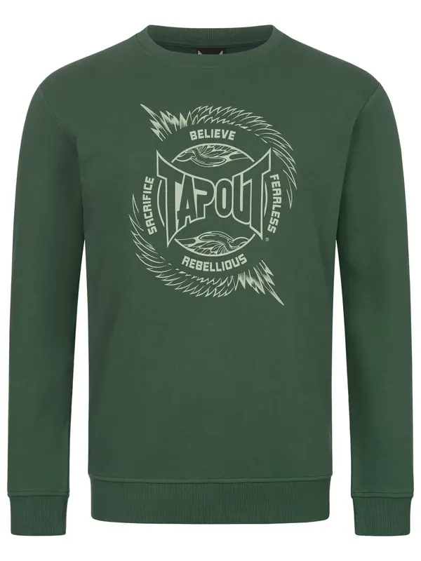 Tapout Tapout Sweater majica 'Spirit'  zelena / bijela