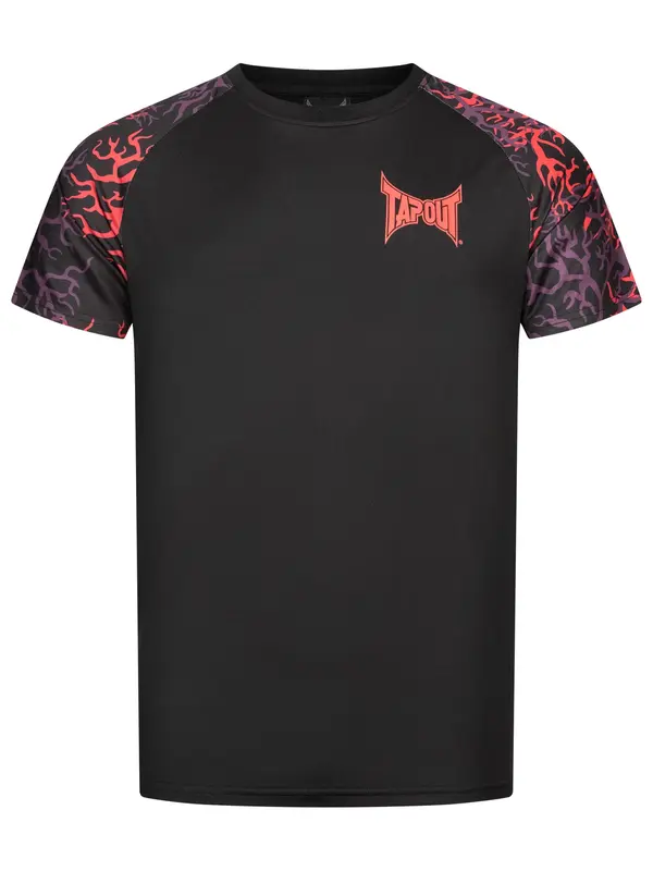 Tapout Tapout Tehnička sportska majica 'Taproot'  tamno ljubičasta / crvena / crna