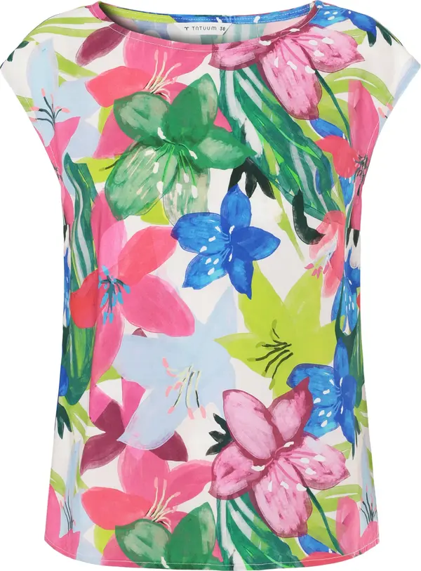 TATUUM TATUUM Bluza 'Afeli'  plava / svijetlozelena / fuksija / bijela