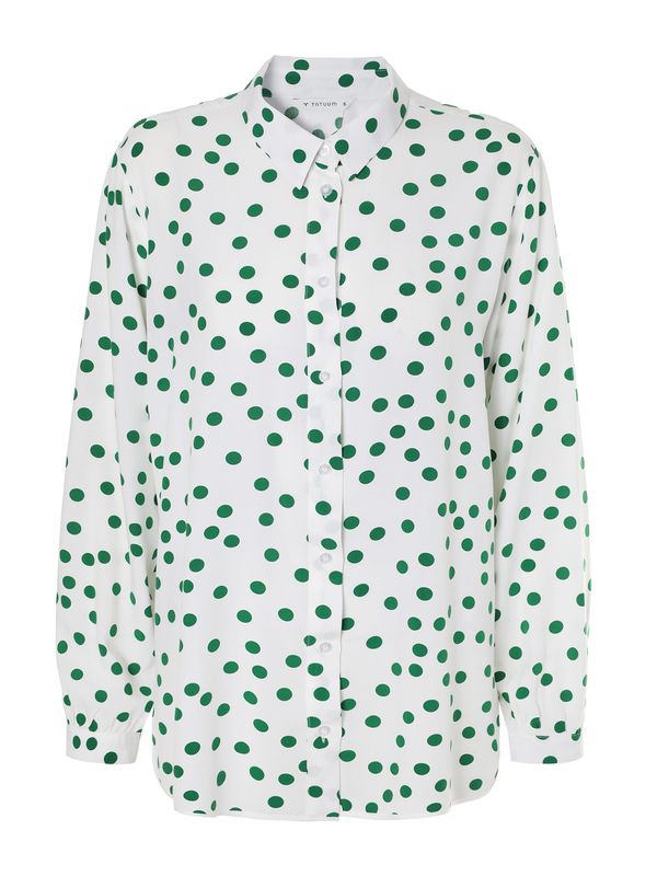 TATUUM TATUUM Bluza 'Dotta'  kraljevski zelena / prljavo bijela