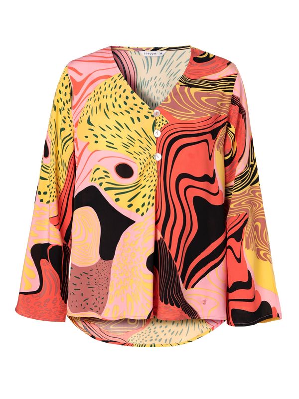 TATUUM TATUUM Bluza 'GANTO'  pijesak / svijetloroza / crvena / crna