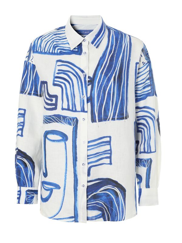 TATUUM TATUUM Bluza 'LAWENDA'  plava / mornarsko plava / bijela