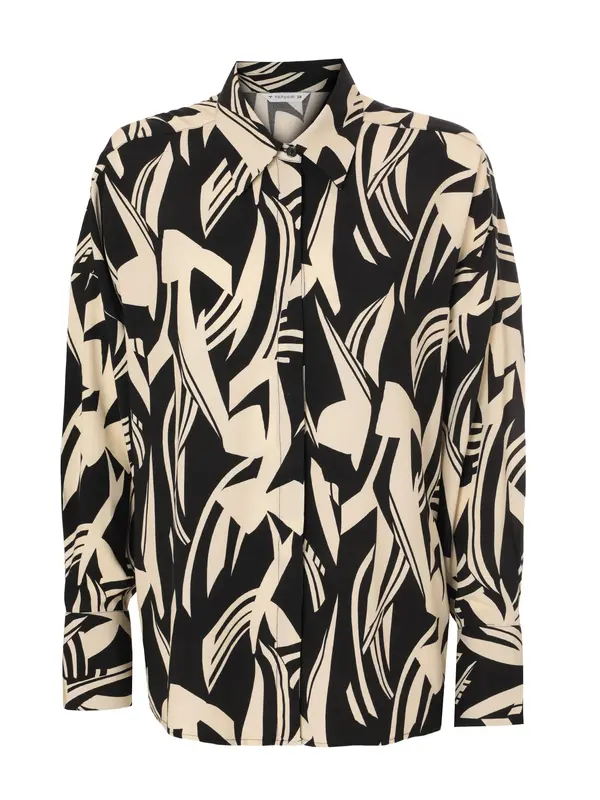 TATUUM TATUUM Bluza 'ZIGGY'  bež / crna