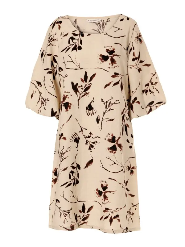 TATUUM TATUUM Haljina 'Milena'  bež / tamno smeđa / crna