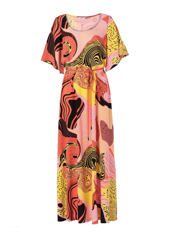 TATUUM TATUUM Haljina  žuta / roza / pastelno crvena / crna