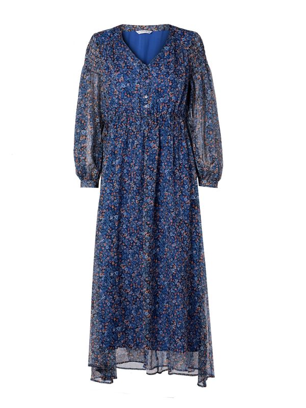 TATUUM TATUUM Košulja haljina 'Kreto'  plava / mornarsko plava / svijetlonarančasta