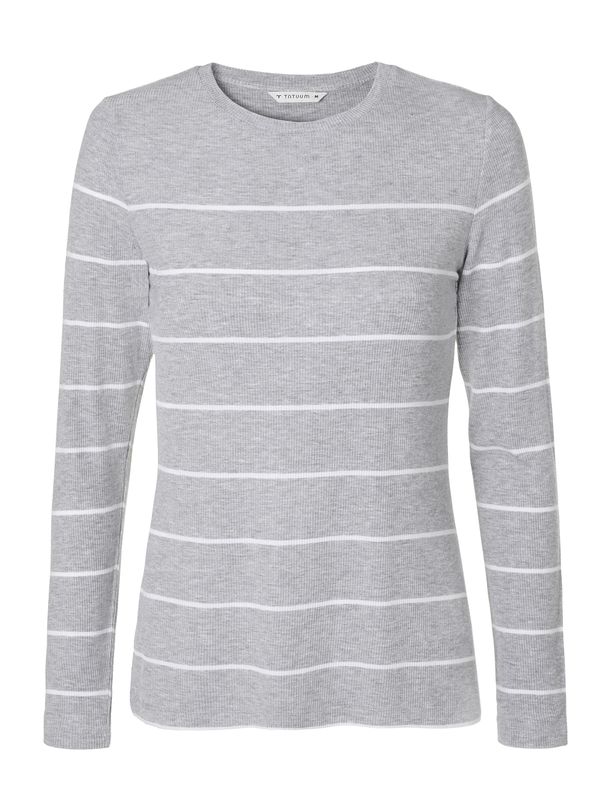 TATUUM TATUUM Majica 'Borsi'  siva melange / bijela